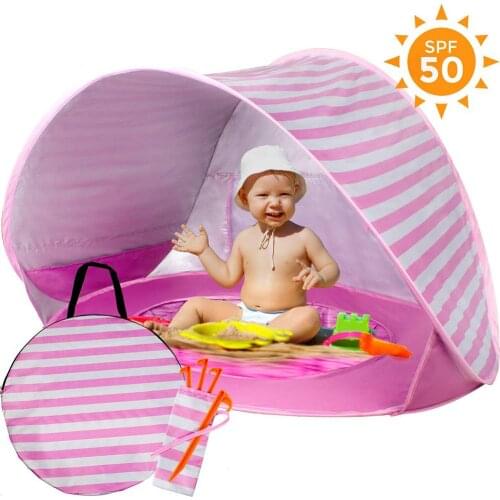 Portable Baby Beach Tent Waterproof Pop Up Tent Outdoor Camping Sunshade UV Protection Sun Shelter With Mini Pool For Infant