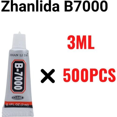 500PCS Pack Zhanlida B7000 3ML Clear Contact DIY Purpose Adhesive Mobile Phone Screen Repair Glue