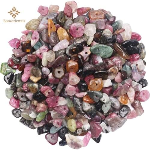 Rainbow Wholesale Natural Tourmaline Gravel Polished Tumbled Gem Stone Crystal Stones and Crystals Chip Gravel Beads