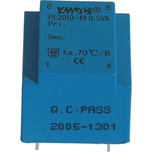 YHDC PE2010-M Power 0.5VA 230V / 2*9V Encapsulated PCB mount electrical power isolation transformer