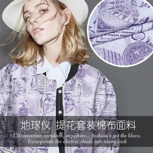 Printing stretch cotton fabric stretch clothing dress cotton jacquard fabric 140cm jacquard cotton fabric wholesale cotton cloth