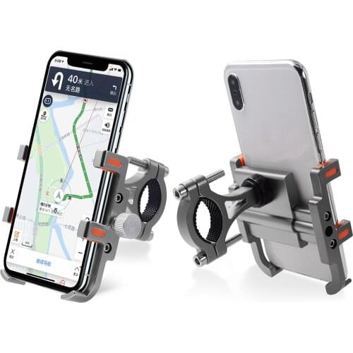 Strengthen Stable Aluminum Alloy Motorcycle Phone Holder Stand Support Bicycle Bike Phone Holder Support Telephone Moto