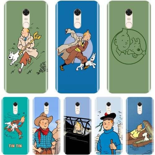 Back Cover For Xiaomi Redmi Note 4 4X 5 5A 6 Pro Prime Pocophone F1 Redmi S2 4A 5A 6A 5 Plus Silicone Tintin Cartoon Phone Case