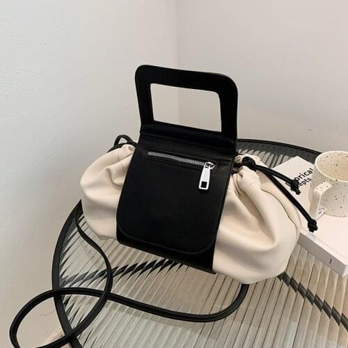 Color matching bag handbags fashion ladies fold messenger bag hit color one-shoulder portable small square crossbody bag