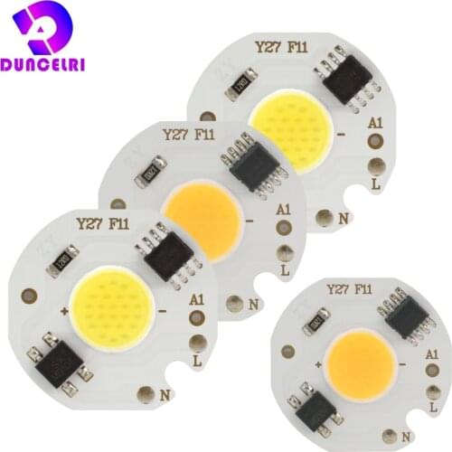 10pcs/lot MINI LED COB Chip 220V 3W 5W 7W 9W Smart IC No Need Driver LED Bulb Lamp for Flood Light Spotlight Downlight Lighting