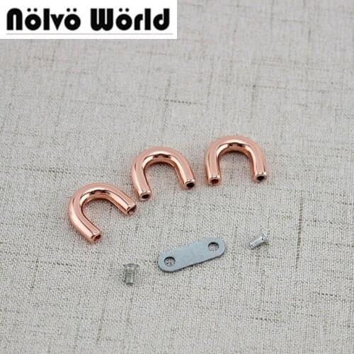 100pcs 5 Colors,Accept Mix Colors,10mm 3/8 Inch Arch bridge Ring,2 screws arch bridge on DIY craft leather accessories