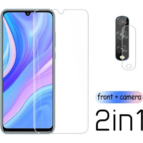 2in1 Camera Protective Glass for Huawei Y8P Tempered Glass On for Huawei Y8p P8y Y 8p Y8 P HuaweiY8P Full Screen Protector 6.3