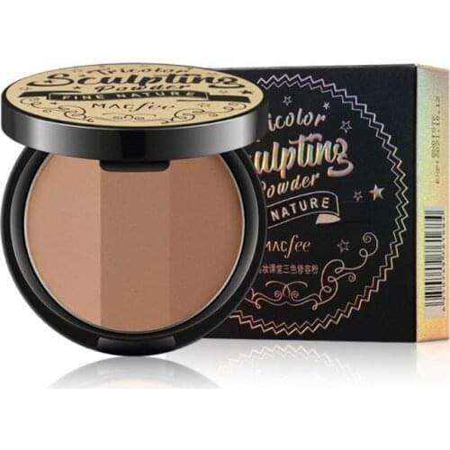 3 In 1 Shadow powder Bronzers Face Makeup Face nose Bronzers High light Retouch facial contours Waterproof Loose Powder TSLM1