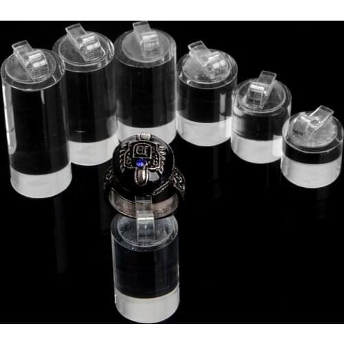 7Pcs Different Height Finger Ring Acrylic Display Stand Holder
