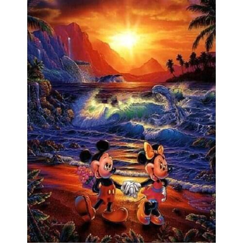 Disney 5D Diamond Painting Mickey Dolphin Mosaic Full Square Round Diamond Embroidery Home Decor Cross Stitch Kits