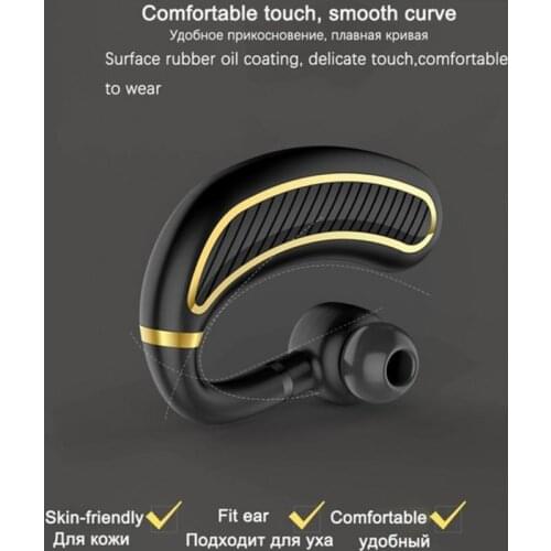 K21 Handsfree Bluetooth Earphones Business Wireless Bluetooth Headset Earhook Earphone with Mic for Driver Office Sports