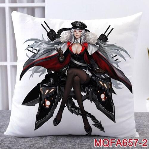 2020 New Anime Game Azur Lane Dakimakura Cover Case 3D Print Two Sided 45X45CM Decorative Pillowcase Square Pillow Covers ZL02A