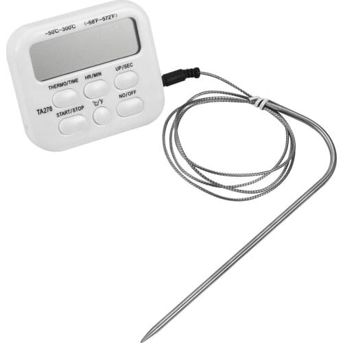 1 pcs Digital Oven Thermometer Kitchen Food Cooking Meat Grill Probe With Timer Water Milk Temperature Cooking Kitchen Tools