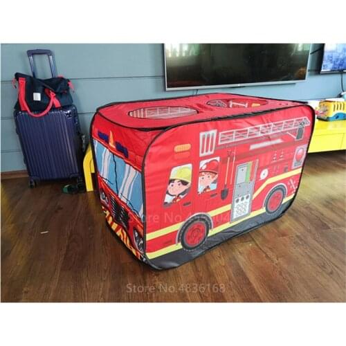 Children Fireman Cosplay Costume Accessory Sam Fire Tent Truck Boys Girls Cosplay Fancy Gifts Halloween Carnival Toys