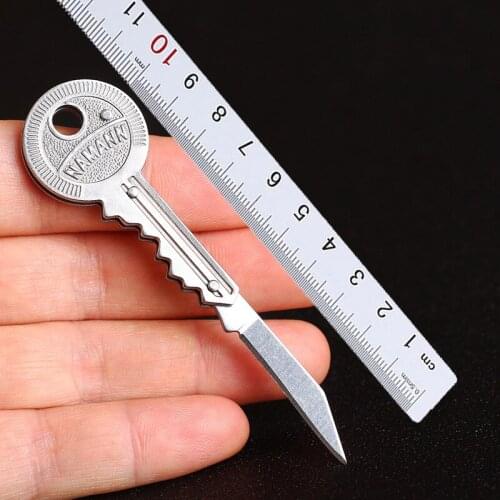 By dhl 1000pcs key knife Peeler Pare fruit Mini Blade fold Peel Outdoor letter Opener Open camp gadget Survive hike Pocket Tool