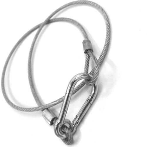 For Securing Stage Lighting Stainless Steel Rope Loading Weight 40kg , 5mm Thickness Wire XR35 Safety Cables with Looped Ends