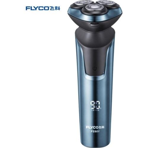 FLYCO Smart Electric Shaver Beard Shaving Razor Beard Timmer For Men IPX7 Shaving Machine Man USB Rechargeable LCD Display Shave