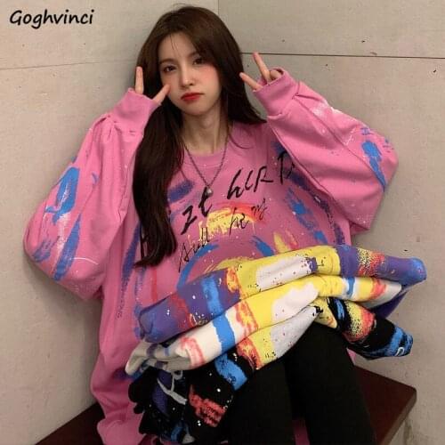 No Hat Hoodies Women BF Casual Loose Vintage Hip Hop Sweatshirts Womens Fashion Designer Ins Leisure Tops All-match Chic Ladies