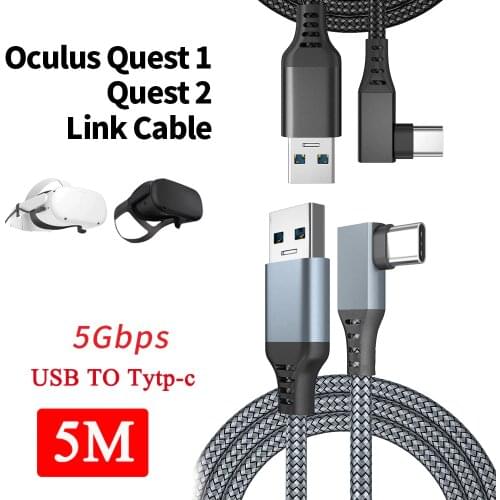 For Oculus Quest 2 Link Cable 5M USB 3.0 Quick Charge Cables for Quest2 VR Data Transfer Fast Charges VR Headset Accessories