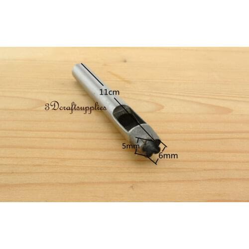 Leather puncher Hole Gasket Cutter Punch Set tool five Clover 6 mm S154