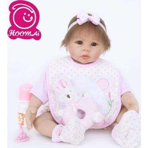 Exclusive Bebe Reborn Doll 18 Inch Soft Silicone Cotton Body Lifelike Realistic Baby Toy Cute Doll For Kids Christmas Gifts 45CM