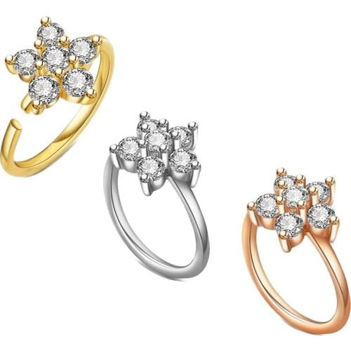 Brass Septum Clicker Hoop Ring Nose Labret Ear Tragus Cartilage Daith Helix Earring Stud Body Piercing Jewelry 20G