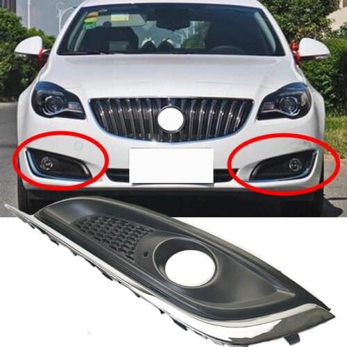 Lofty Richy For Buick Regal 2014 2015 Front Bumper Fog Light Hood Cover Lid Chrome Fog Lamp Frame Cap Trim Housing Garnish Shell