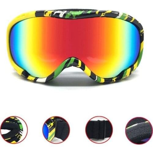 Ski Goggles Spot Ski Goggles Double Layer Anti-Fog Speed Skating Glasses Mountaineering Goggles