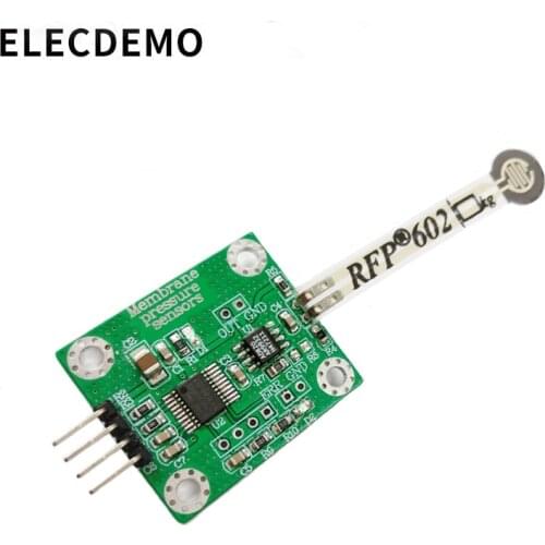 Membrane pressure sensor module Pressure to voltage Serial output computer read value FSR flexiforce