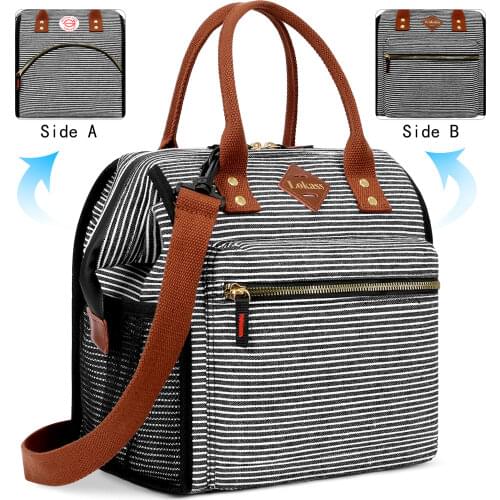 LOKASS lunch bag lunch bag insulated lunch box waterproof soft cooling tote bag