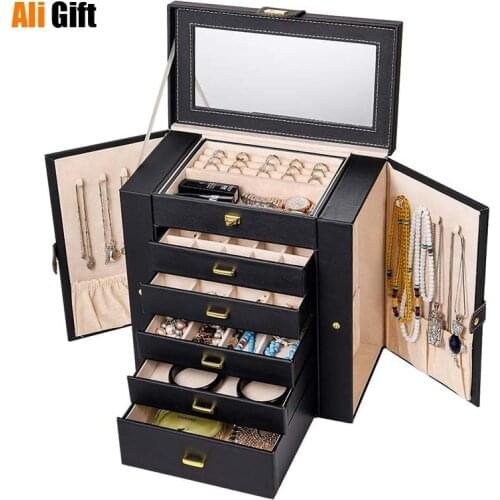 Multifunctional Jewelry Box Large Capacity Jewelry Storage Box European Ring Box Gift Organizer Box Storage Organizer