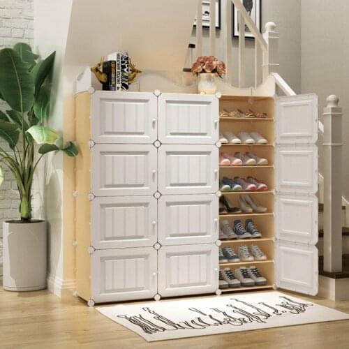 Diy Modular Shoe Cabinet Plastic Steel Easy To Assemble Storage Shoe Boots Wardrobe Living Room Space Saving Shoe Cabinet Cabine