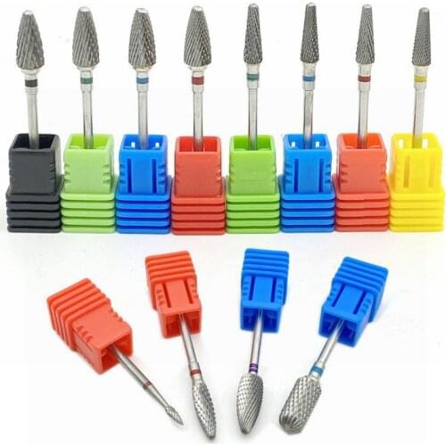 12 Style Choice Tungsten Carbide Nail Drill Bits Dental Tungsten Carbide Burs Nail Cutter Nail File Manicure Carbide