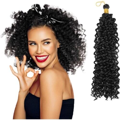 Natifah Synthetic Crochet Hair Extensions Afro Kinky Twist Jumbo Braids Pre Stretched Ombre Bug Twist Wavy Crochet Braiding Hair
