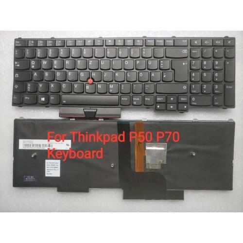 New Original for Lenovo Thinkpad P50 P70 UK English Keyboard Backlit Backlight Teclado 00PA317 SN20K85143