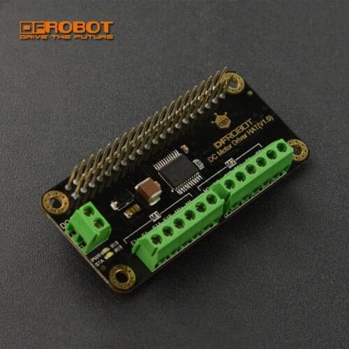 New DFRobot 2x1.2A DC Motor Driver HAT board with encoder for Raspberry Pi DIY smart car mobile platform tank mechanical fish