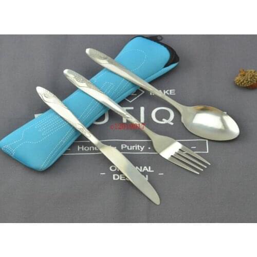 New Arrival Silver Dinnerware Set high Quality Stainless Steel Dinner Knife and Fork and soup coffee Spoon Teaspoon Cutlery 3pcs