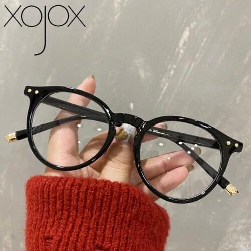 XojoX Vintage Round Glasses Frame for Women Blue-Ray Computer Eyeglasses for Men Transparent Unisex Optical Eyewear