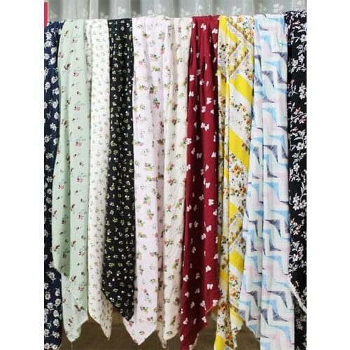 Floral Pure Cotton Fabric Poplin By The Per Meter for Child Skirts Dress Pajamas Sewing Flower Daisy Printed Summer Thin Textile