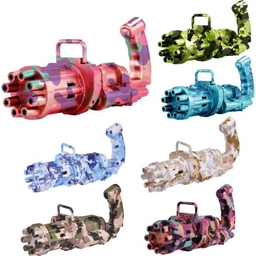 Hot Sell Electric Bubble Machine Safe Automatic Blower Bubble Gun Children Automatic Bubble Blowing Toy Gun Fan Combo Function