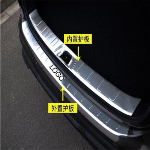 Car styling for Nissan Qashqai J11 2016-2021 Car accessories stainless steel Rear Bumper Protector Sill Trunk Tread Plate Trim