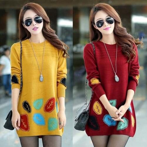 Knitwear Sweater Dress Women 2020 New Fashion Plus Size Long Pullover O-neck Sweaters Oversized Long Sleeve Sweaters Female 4XL