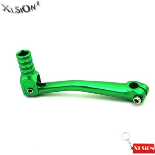 XLSION Alloy CNC Green Folding Gear Shift Shifter Lever For 50cc 90cc 110cc 150 160 cc XR50 SSR SDG GPX Pit Dirt Bike