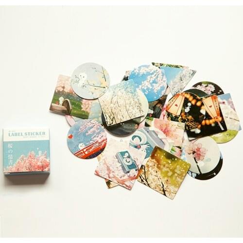 Japanese cherry blossom Memo pad Stickers Posted It Kawaii Planner Scrapbooking Stationery Sticker Escolar School Supplies