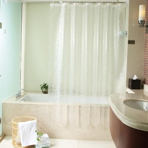 Shower Curtain Mildew Proof Odorless Environmental Thickened 3D Curtains Home Decoration Water Cube Pattern Waterproof Modern