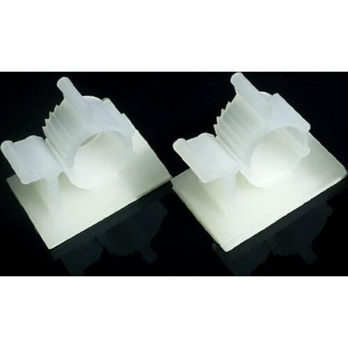 10pcs Cable Clamp Self Adhesive Car Cord Clip Adjustable Wire Tie Fixed Organizer Line Management Fasteners Mount Holder White