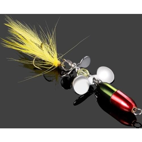 1pc Rotating Spinner Sequins Fishing Lure Artificial Bait Spinnerbait Spinner Lures Fishing Tools For Pike Bass Catfish