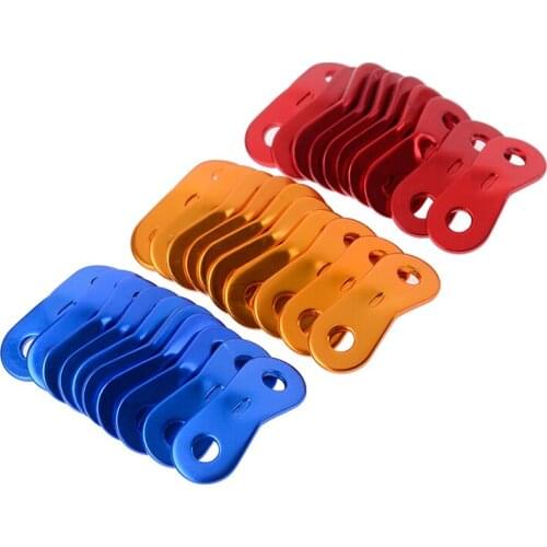 10Pcs Outdoor Camping Aluminum Alloy Cord Runners Rope Tensioners Tent guy Line Rope Tensioners