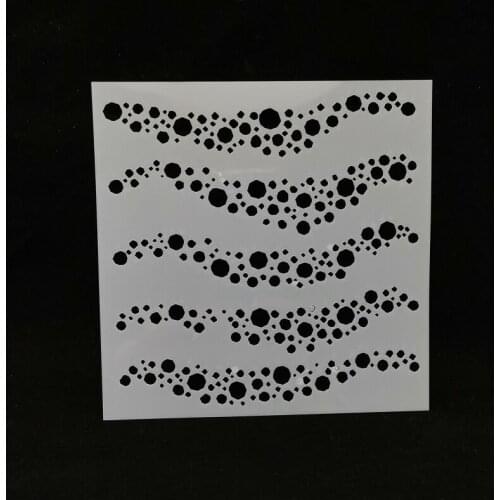 13*13 DOT wave Layering Stencils for Diy scrapbook/photo album Decorative Embossing coloring,painting stencil,home decor