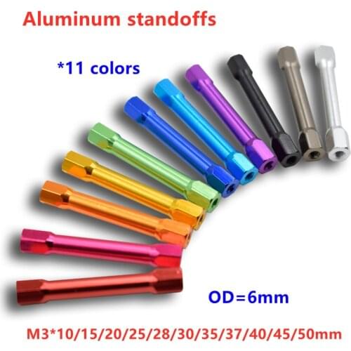 20pcs M3 Aluminum Standoff Hex Spacer column Lightweight Stud for DIY FPV Quadcopter Drone Multirotor RC standoffs Rods